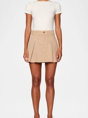 DL1961 Tan Utility Mini Skirt